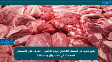 تغير جديد في أسعار اللحوم اليوم الاثنين.. تعرف على الأسعار المحدثة في الأسواق والمنافذ
